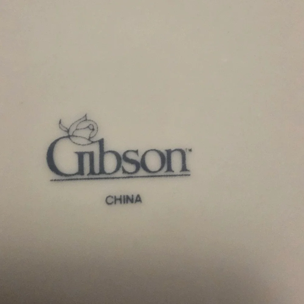 VTG Gibson China Windsor Christmas Salad Plates Set of 3 Gold Trim Holiday Plaid